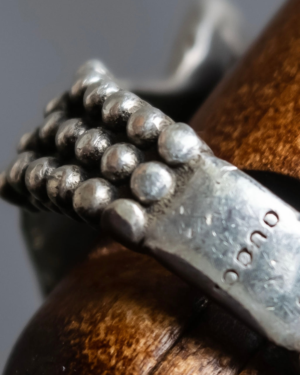 "GUCCI" Anger Forest series wolf motif turquoise stone design silver ring