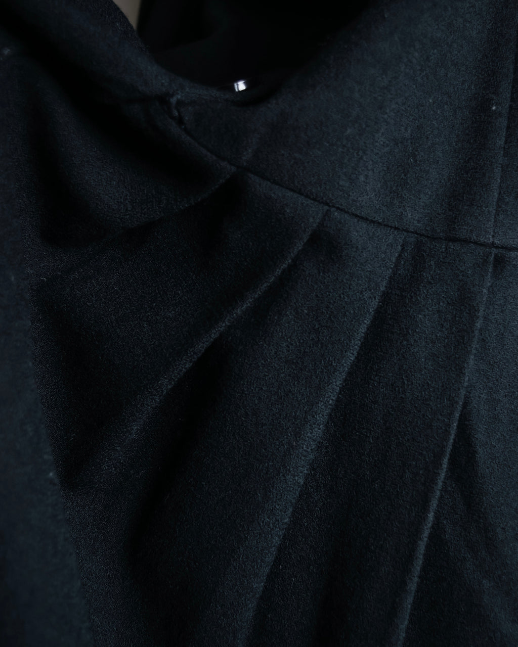 "Christian Dior" Wool draped pleated flared skirt