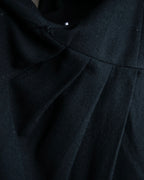 "Christian Dior" Wool draped pleated flared skirt