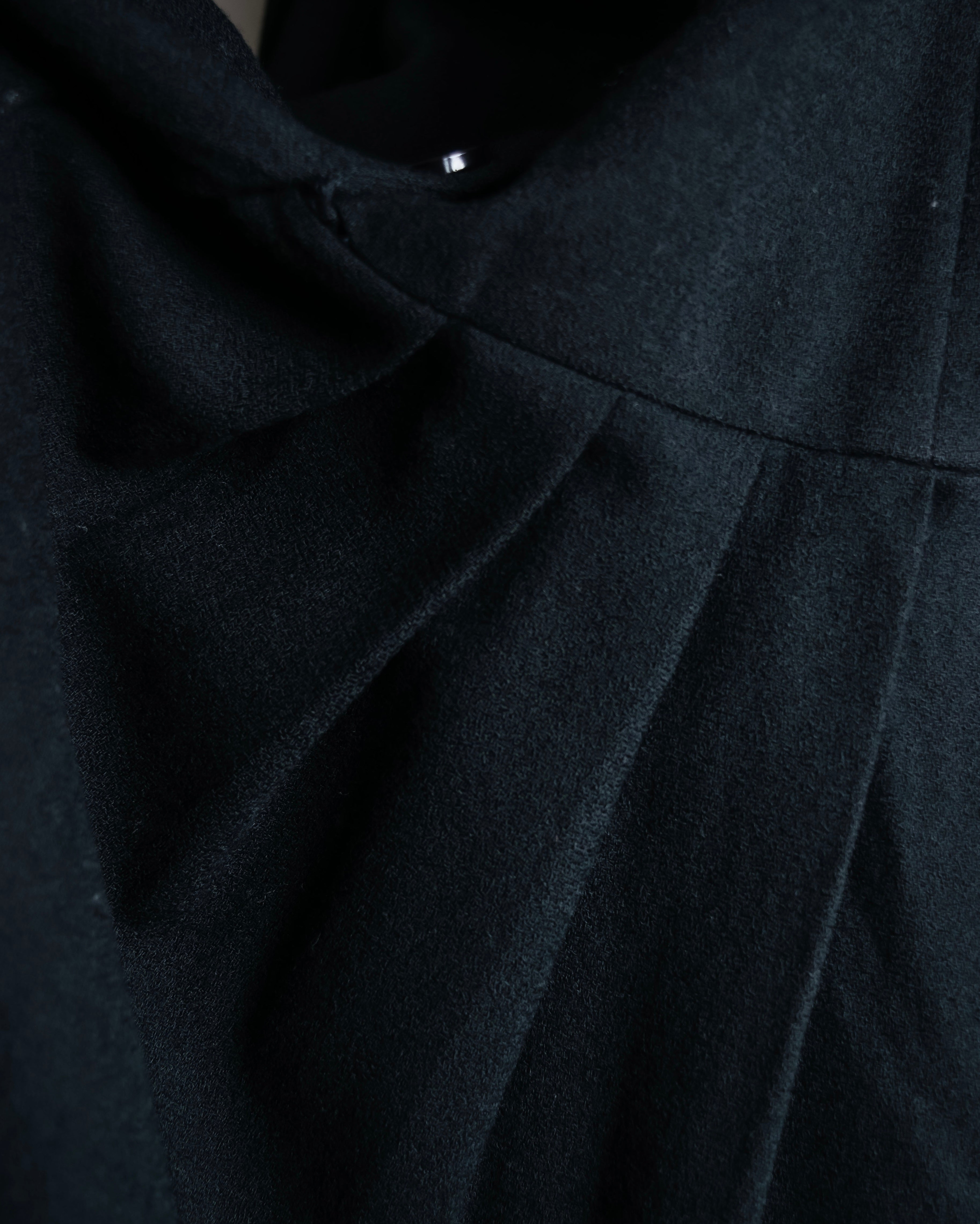 "Christian Dior" Wool draped pleated flared skirt