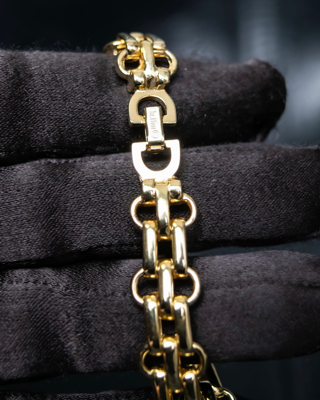 "Christian Dior" Double chain gold bracelet