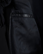 "Salvatore Ferragamo" Straight silhouette leather tailored jacket