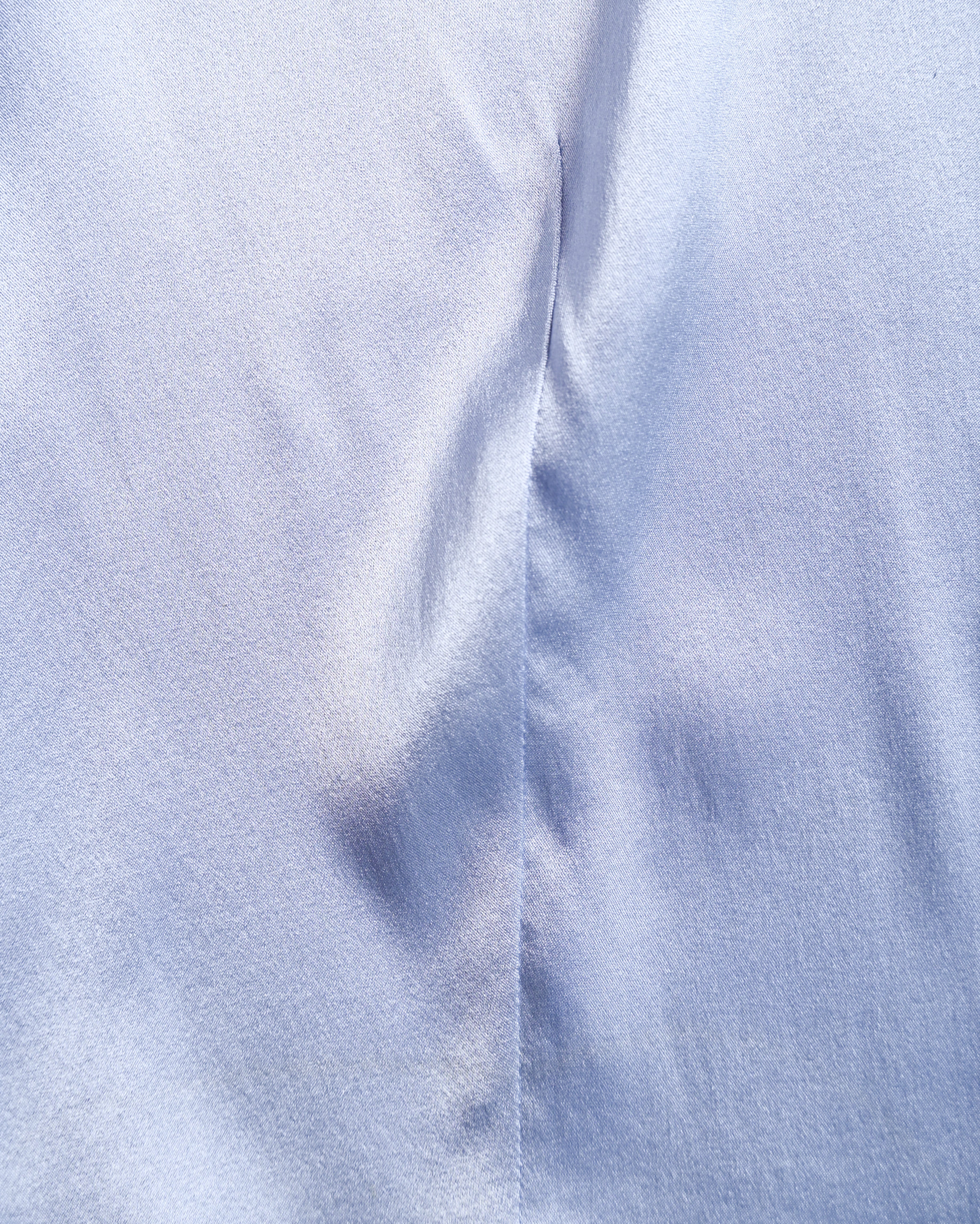 GIORGIO ARMANI/ Beautiful Stretch Satin Dress Shirt Shiny Blue