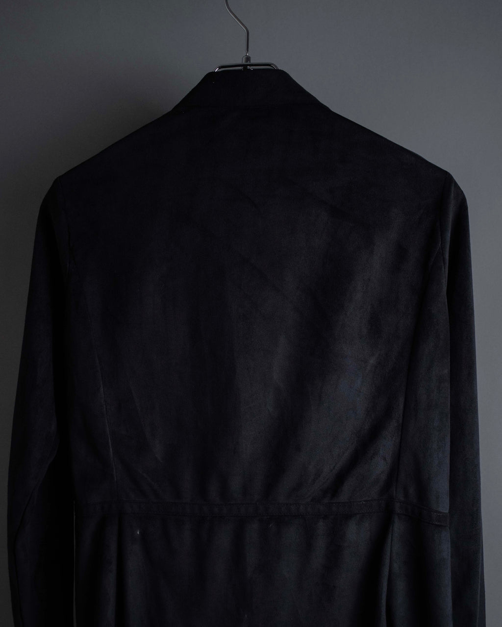 "PRADA" Wrap flap design micro suede jacket