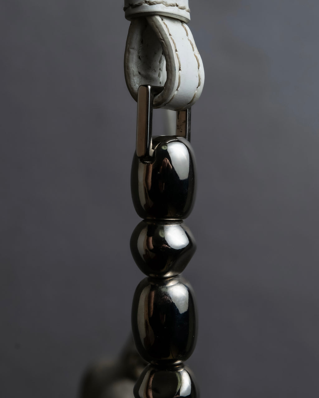 "Christian Dior" Malice Pearl Series greige color canvas shoulder bag