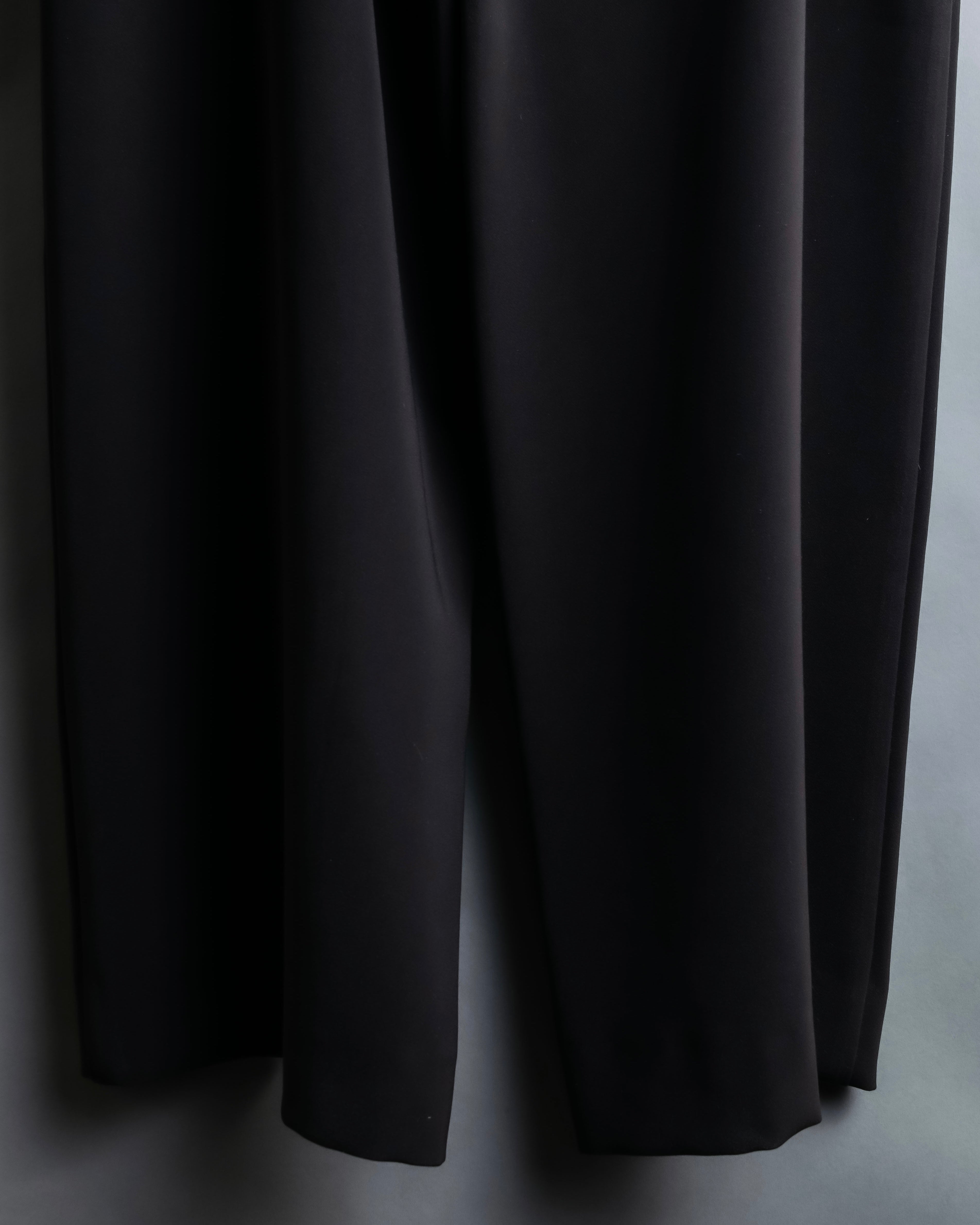 "GIORGIO ARMANI" Soft texture  brown wide slacks