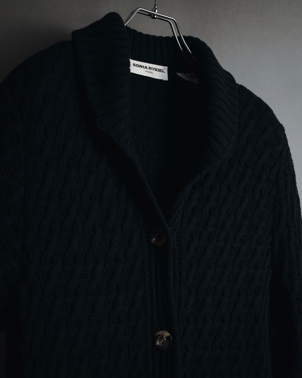 "SONIA RYKIEL" Textured knit button-front long cardigan