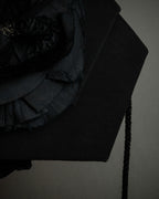 "Christian Dior Boutique Paris" Large flower motif design rope shoulder bag