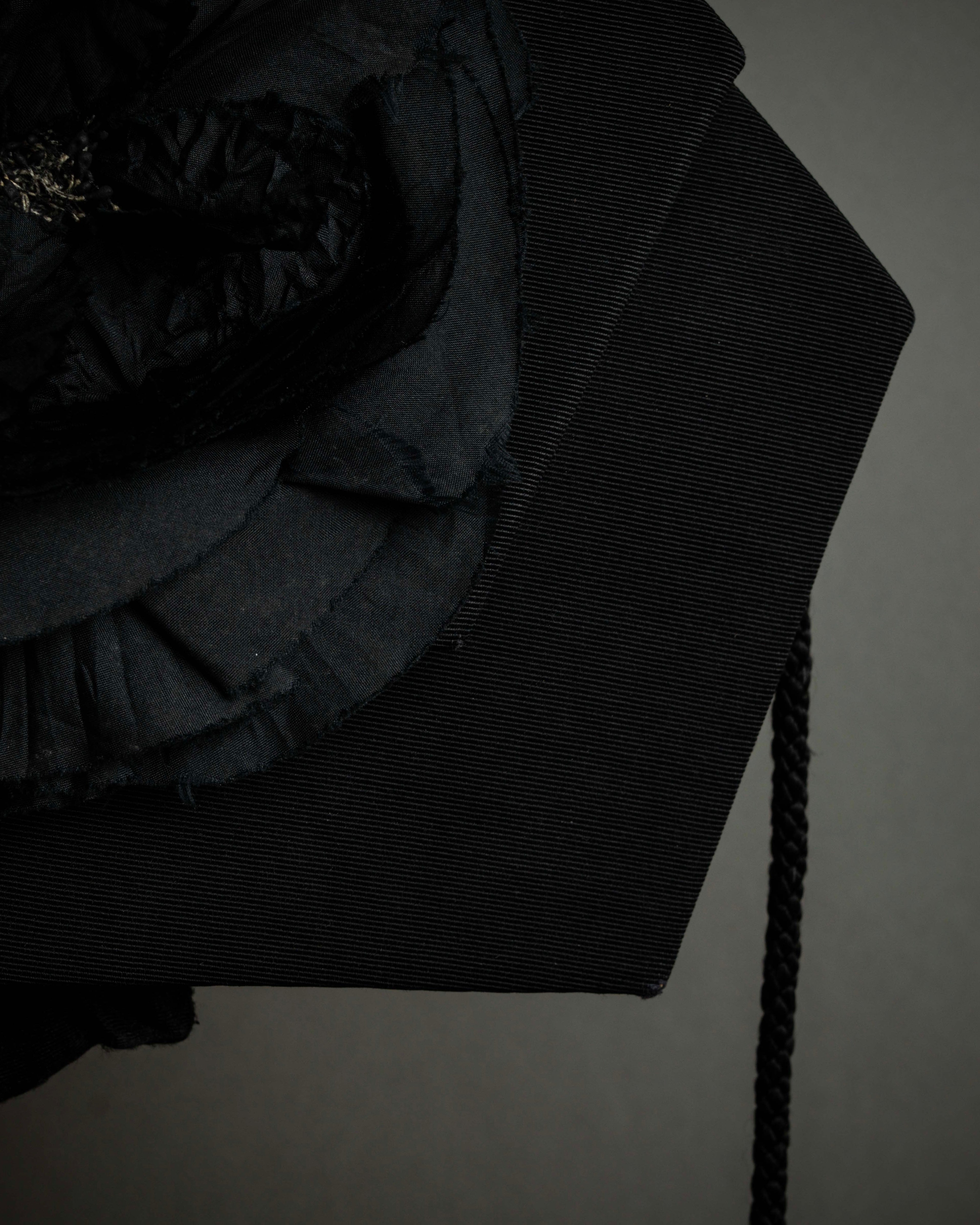 "Christian Dior Boutique Paris" Large flower motif design rope shoulder bag