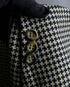 "HUGO BOSS" Houndstooth structured shoulder line tailored jacket