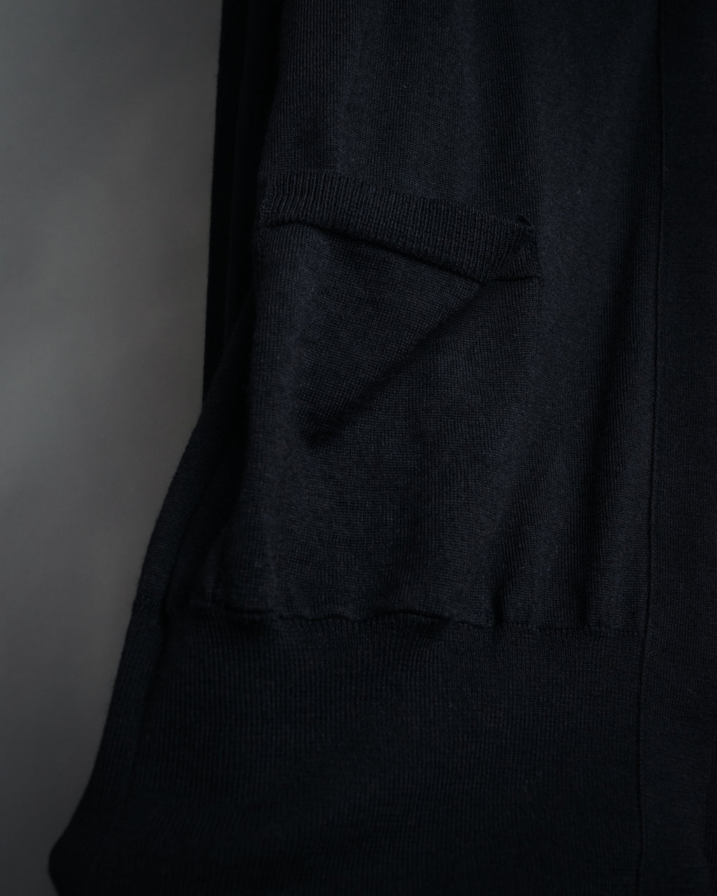 “CELINE” 2010’s Contrast placket wool silk cardigan