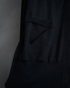 “CELINE” 2010’s Contrast placket wool silk cardigan