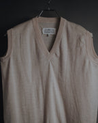 "Maison Margiela" 2014 AW Minimal v-neck knit vest