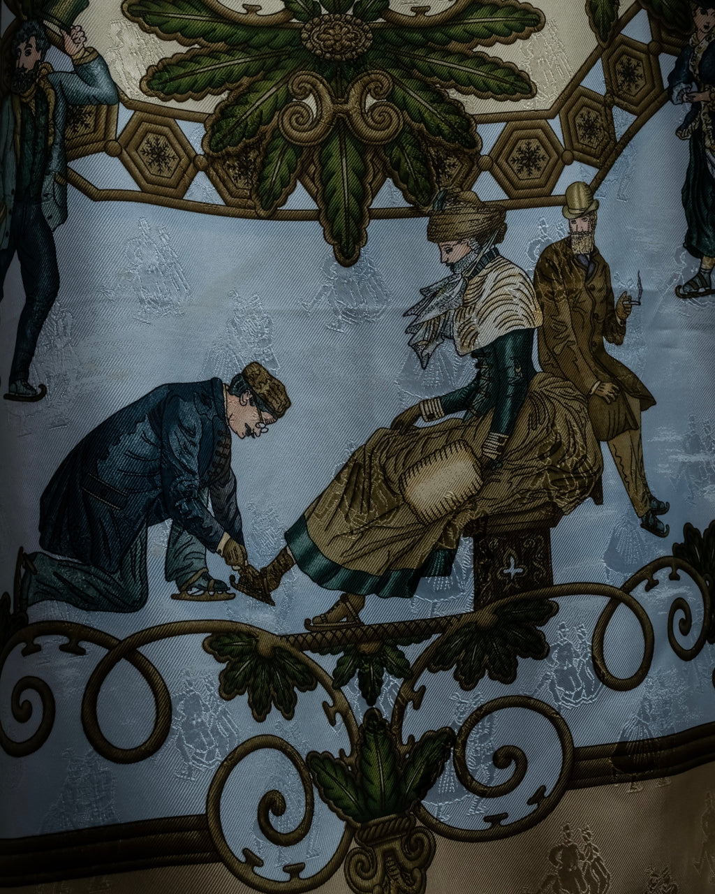 "HERMES" Carré 90 Joies d’Hiver Winter Pleasures silk scarf