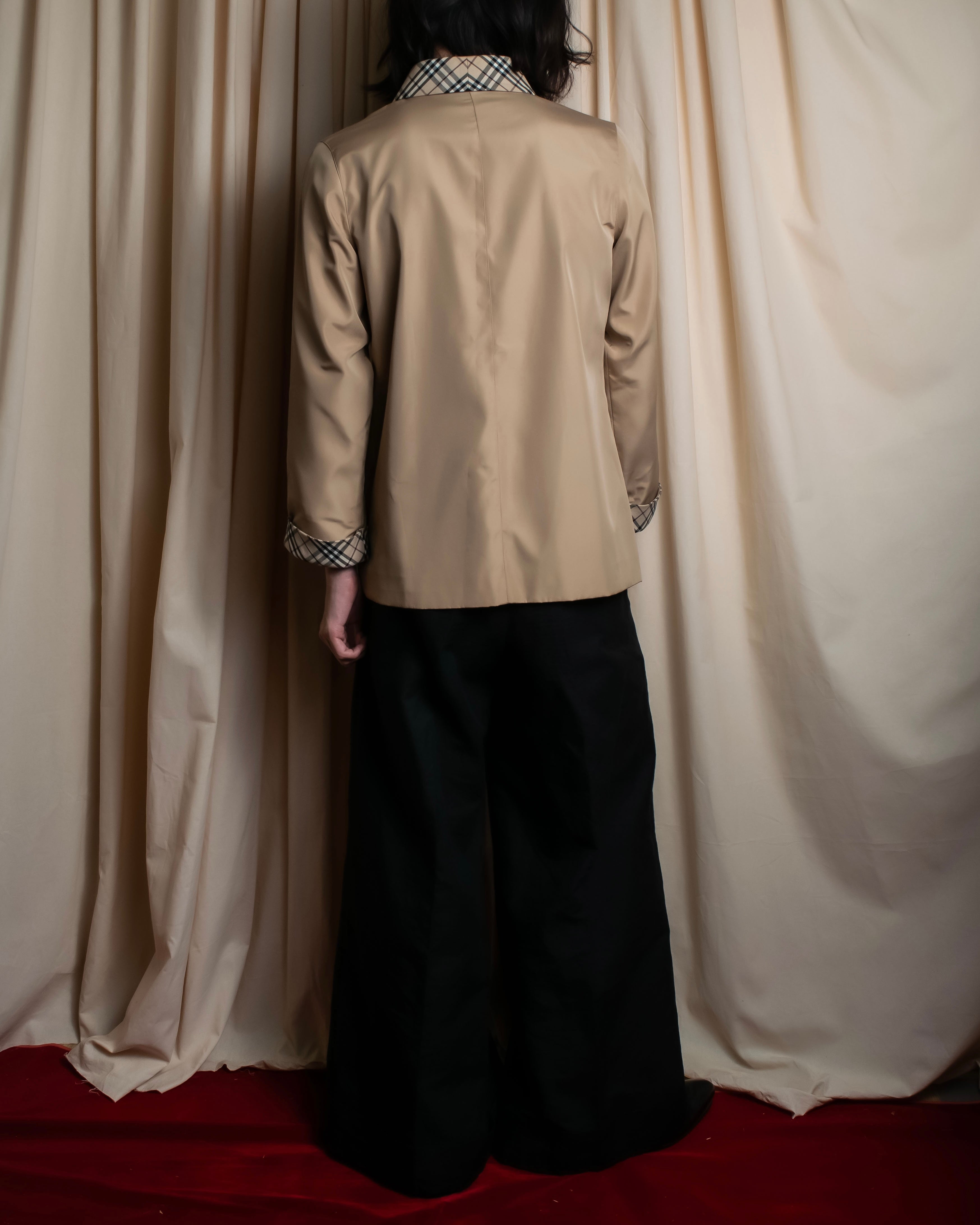 "BURBERRYS" Check reverse design short blouson