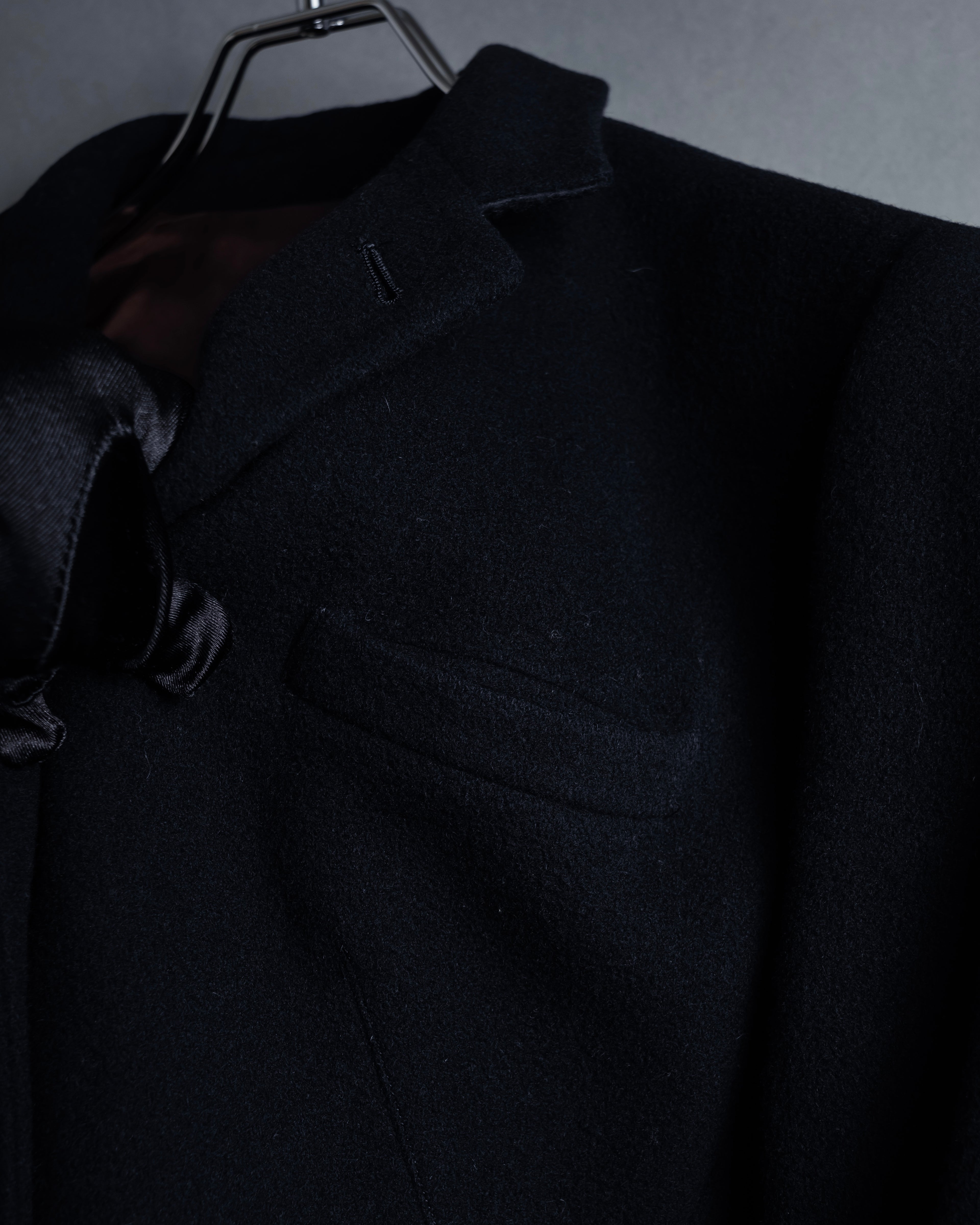 -SPECIAL- "JEAN PAUL GAULTIER"
 90's-00's Waist shape A-line silhouette black color super long coat