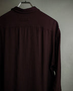"JEAN PAUL GAULTIER" Draping form burgundy shirt