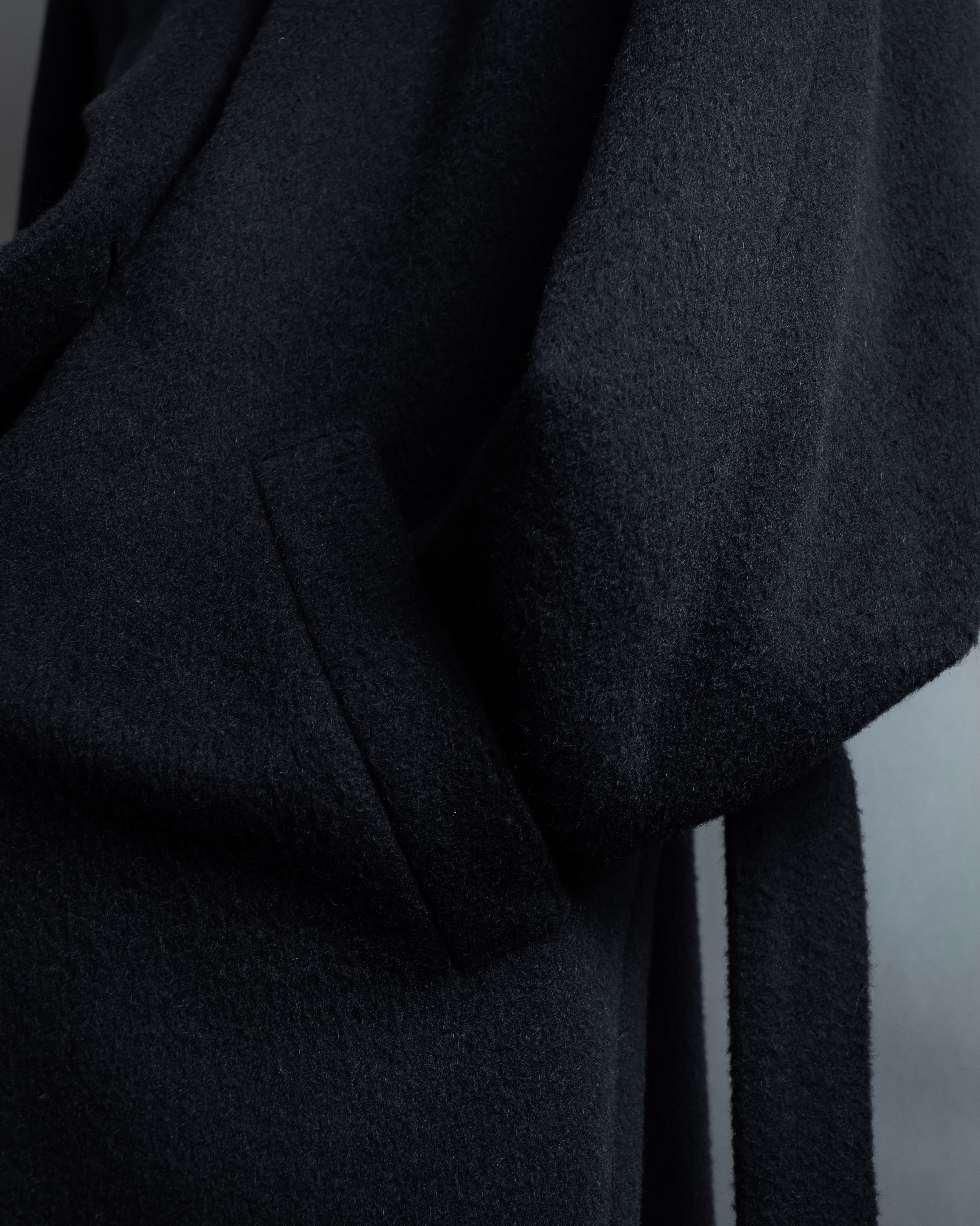 "VALENTINO" Double-breasted belted chester coat