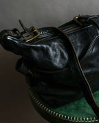 "Jas-M.B." Belt flap design leather shoulder bag