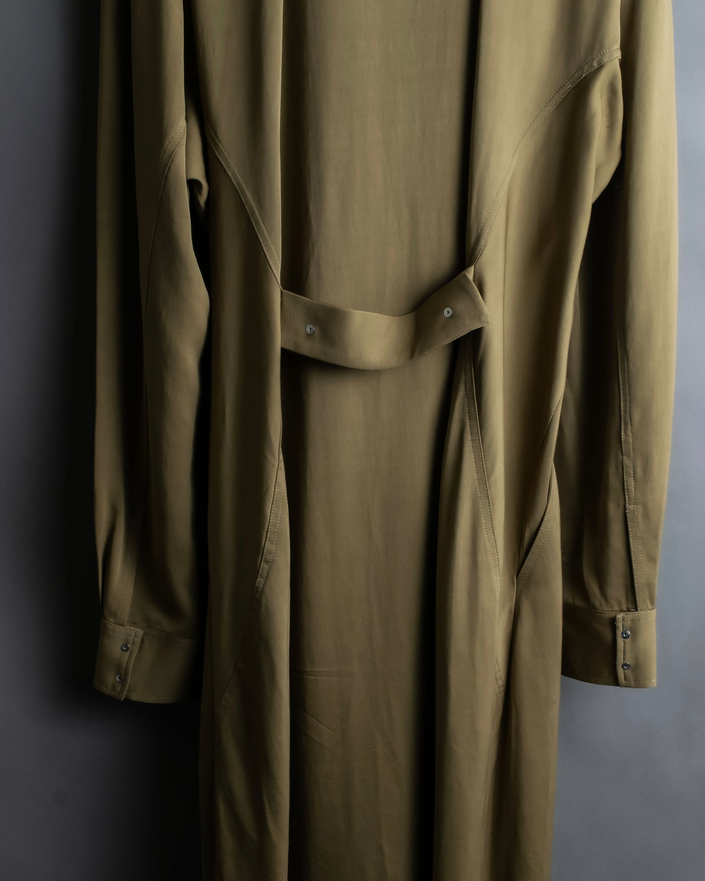 “PHOTOCOPIEU” No collar waist band shirt coat