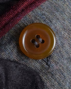 "Vivienne Westwood MAN" Bordeaux piping design draped tailored jacket