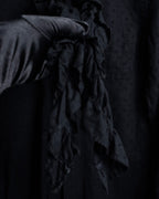 "tricot COMME des GARCONS"  80's Tiered ruffle design, dotted sheer blouse