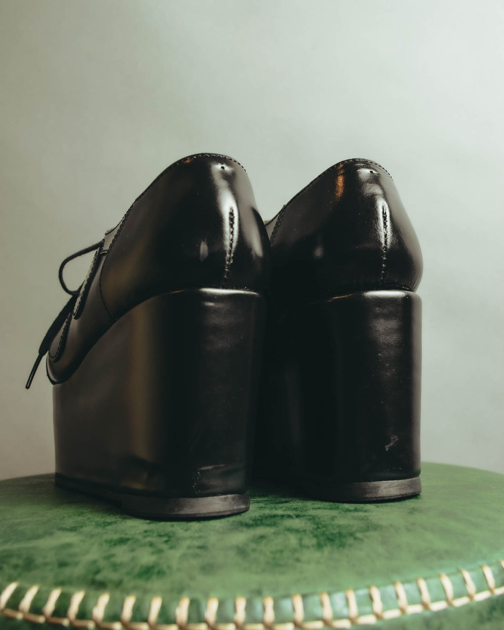 "JUNYA WATANABE COMME des GARÇONS" 00's Sculptural leather platform oxford shoes