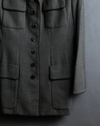 "Christian Dior" Flap pocket detail military tailored jacket