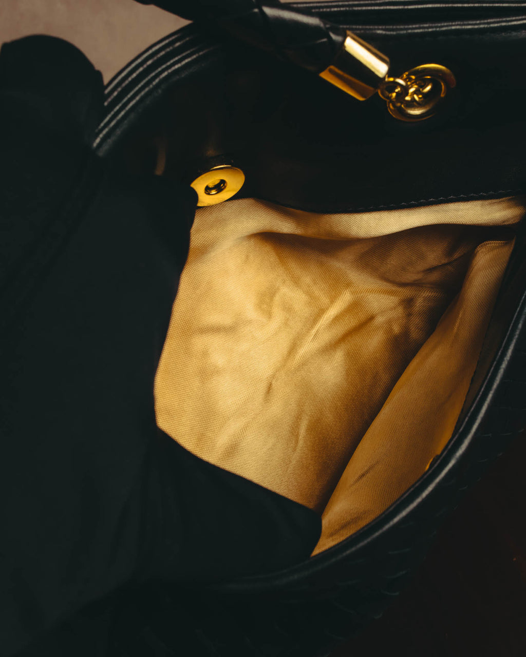 -SPECIAL- “Bottega Veneta” 00’s intrecciato braided handle oversized leather tote bag