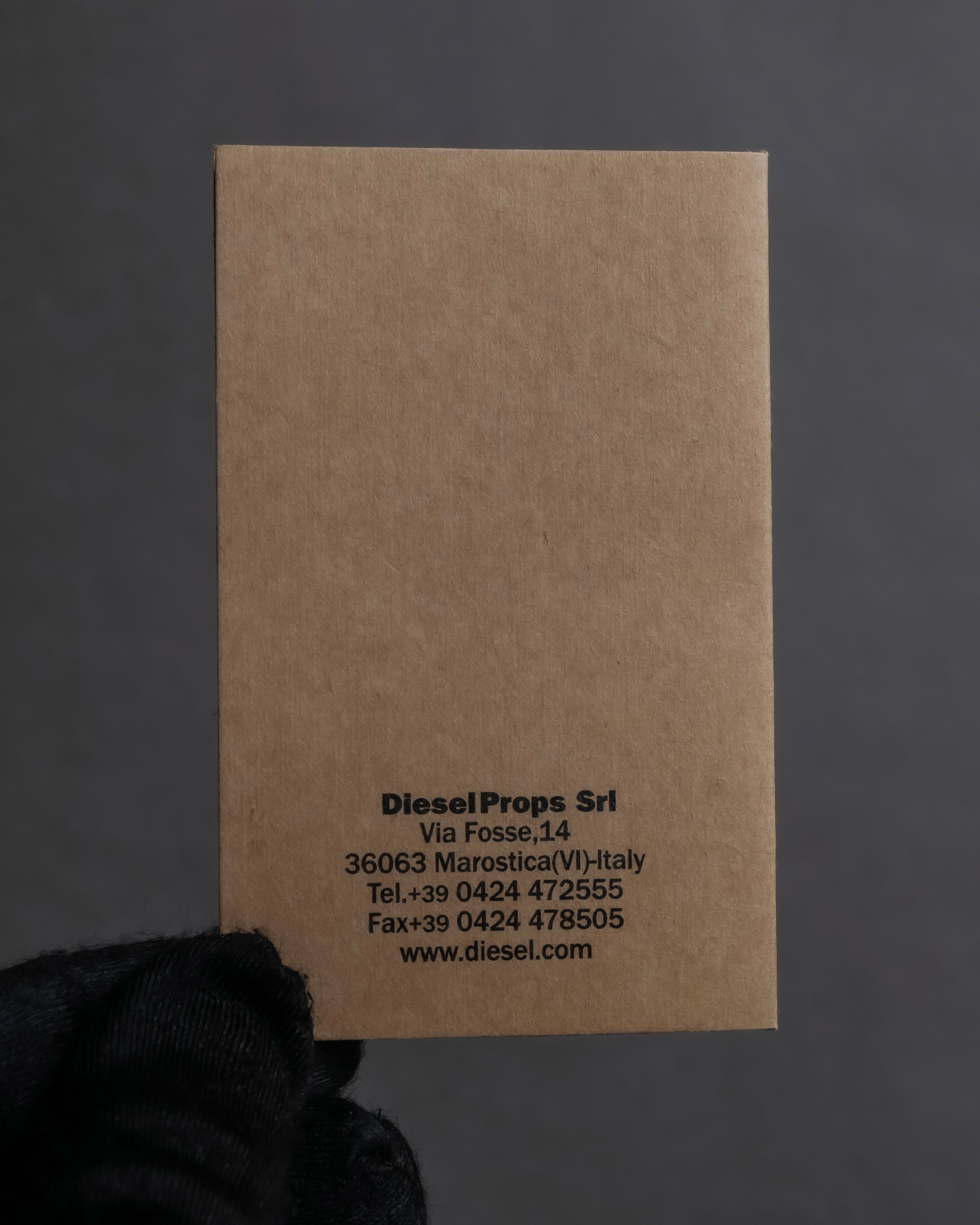 "DIESEL" Silver stud design leather one shoulder bag