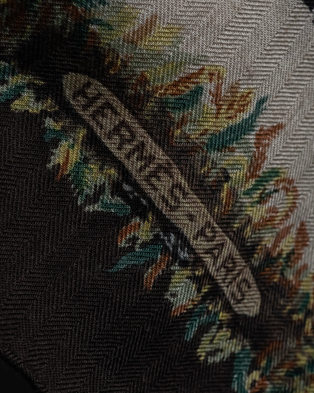 "HERMES" 80's Carré 90 Les Champignons II silk scarf