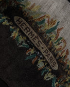 "HERMES" 80's Carré 90 Les Champignons II silk scarf