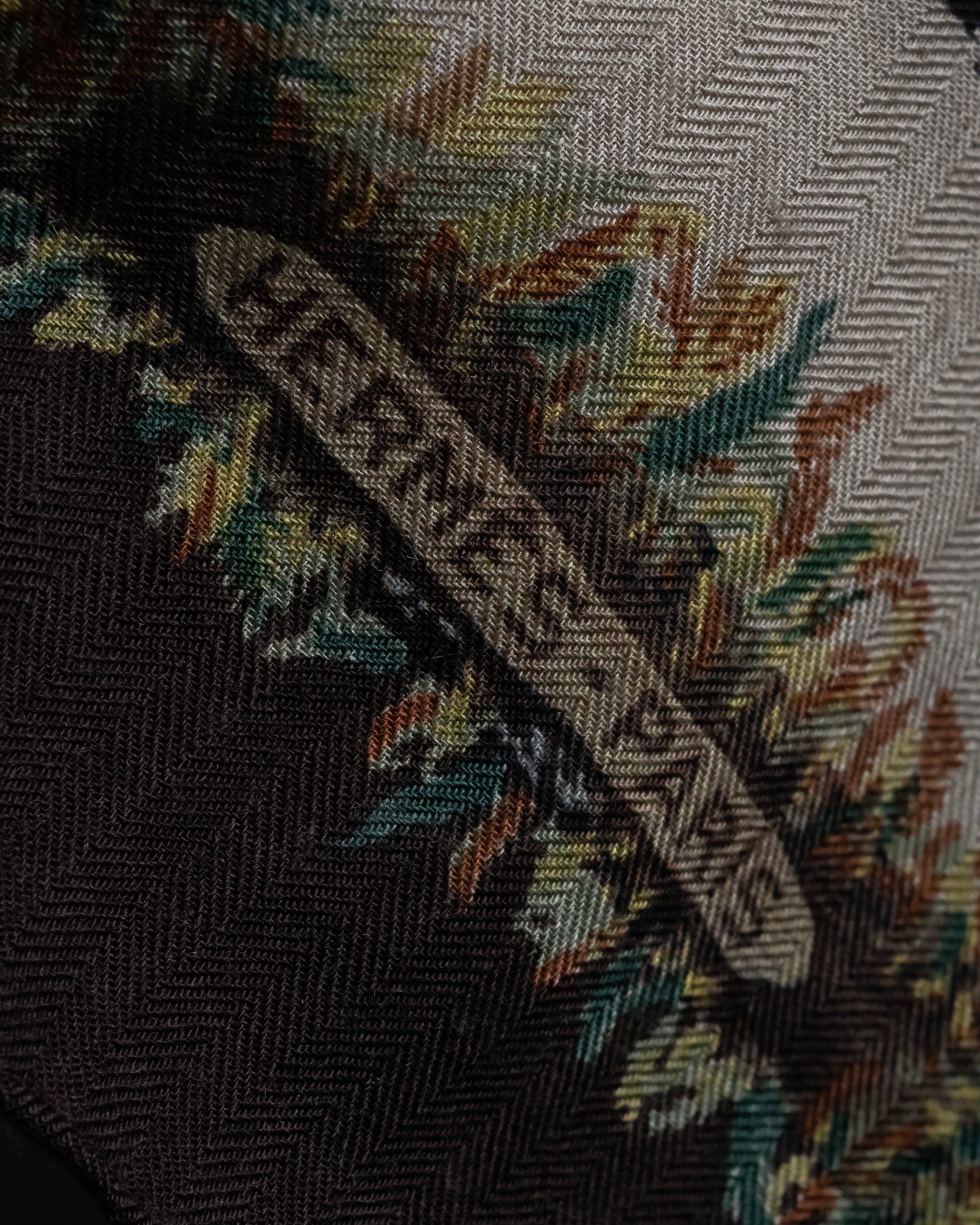 "HERMES" 80's Carré 90 Les Champignons II silk scarf