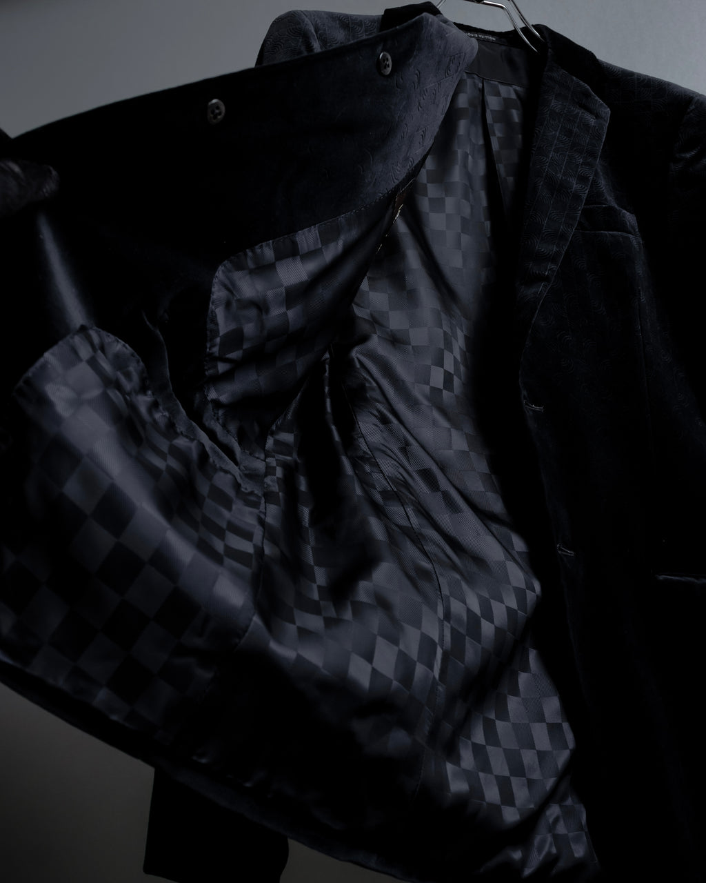 "LOUIS VUITTON" Geometric pattern velvet tailored jacket