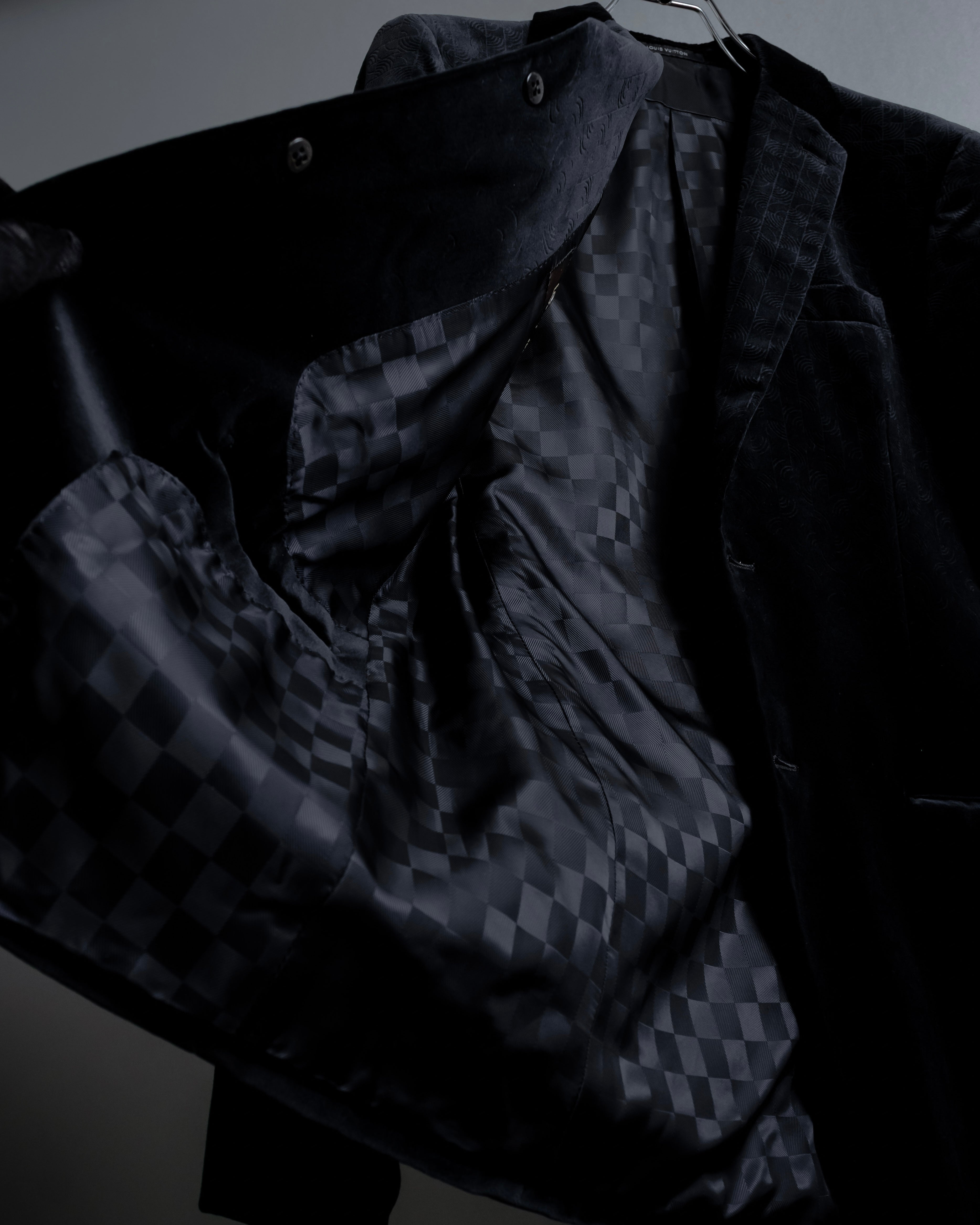 "LOUIS VUITTON" Geometric pattern velvet tailored jacket