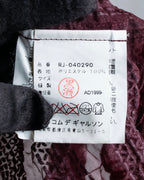 "robe de chambre COMME des GARCONS" Cable knit sheer shirt collar cardigan