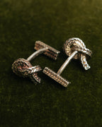"Hermès" 70's-90's Vintage rope knot cufflinks
