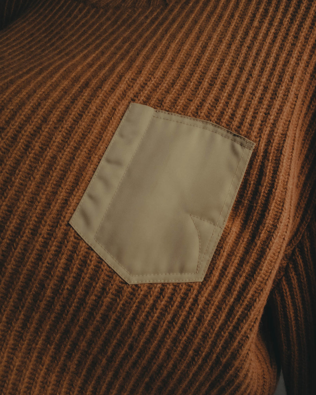 "Maison Margiela" 2021AW Textured ribbed crewneck sweater