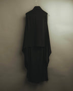 -SPECIAL- “HERMÈS“ 00’s-10’s Sleeveless silk draped shirt dress