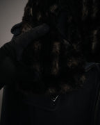 “EMPORIO ARMANI” 2009 AW Military inspired zip-up knit long coat