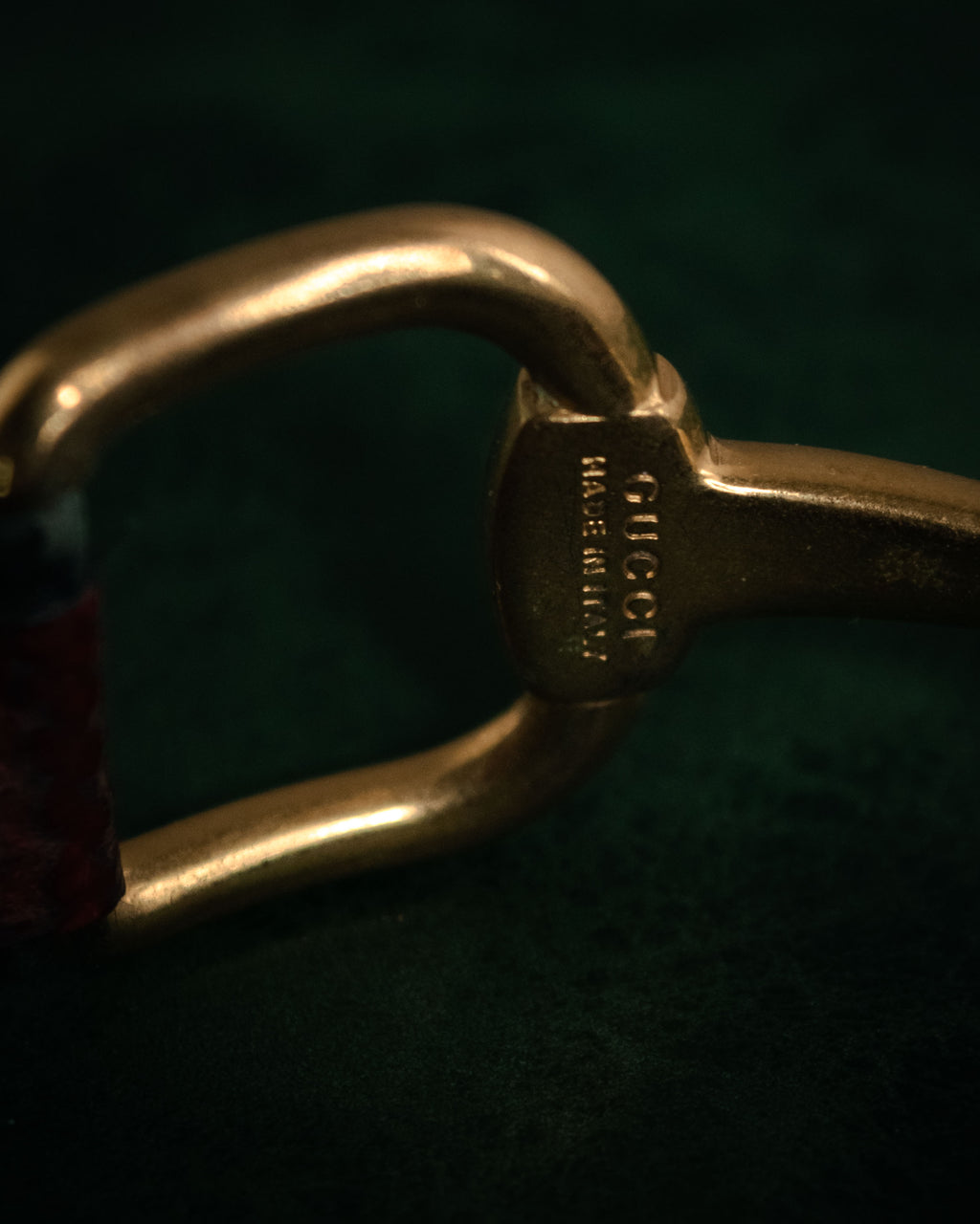 “GUCCI” 90’s-00’s Horsebit lizard leather bangle