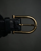 “CELINE” 80’s–90’s Equestrian hardware leather belt
