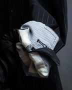 "Dolce & Gabbana" Collar switching design pinstripe pattern tailored jacket