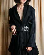 "BOTTEGA VENETA" Intrecciato style wide leather belt