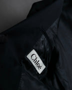 "Chloe" Oversized wool matte black set up