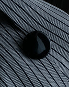 "Christian Dior" Pinstripe collarless jacket