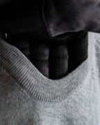 "JIL SANDER" Solid texture V neck mixed knit