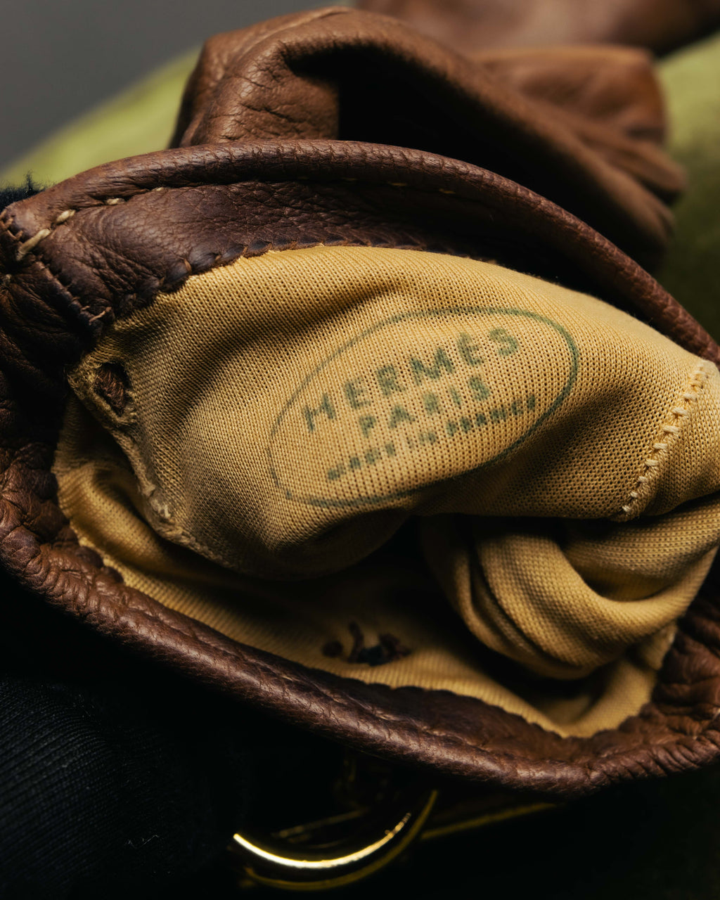 -SPECIAL- “HERMÈS” 80’s-90’s Chaine d’ancre leather gloves