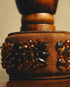 "PRADA" 90's-00's Embellished wide cuff bracelet