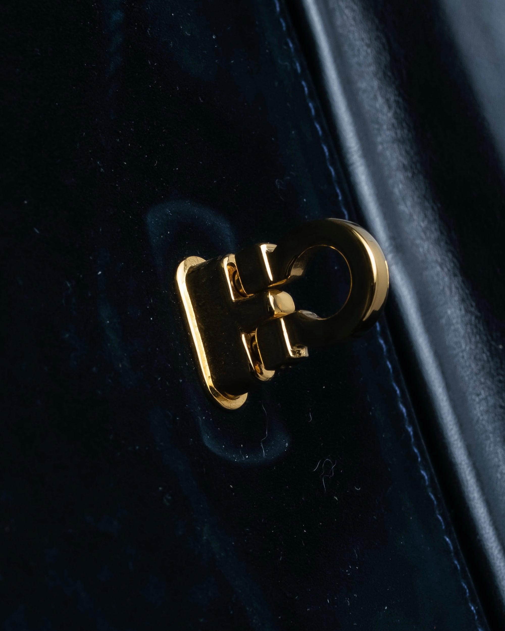 "Salvatore Ferragamo" Pocket detail leather combination tote bag